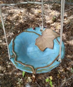 Hanging Bird Bath - Moonseed Vine Leaf Bowl