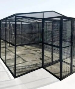 Talis-us Large Outdoor Bird Aviary Walk-In Iron Mesh Cage with Double Doors